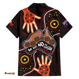 Australia Indigenous Hawaiian Shirt We Vote NO To Division Aboriginal Map