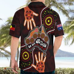 Australia Indigenous Hawaiian Shirt We Vote NO To Division Aboriginal Map
