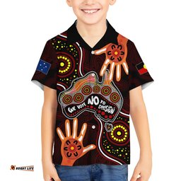 Australia Indigenous Hawaiian Shirt We Vote NO To Division Aboriginal Map
