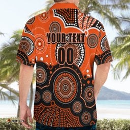Custom Text And Number Perth Scorchers BBL Hawaiian Shirt Aboriginal Patterns