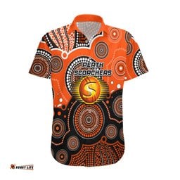Custom Text And Number Perth Scorchers BBL Hawaiian Shirt Aboriginal Patterns