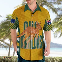 Custom Australia Soccer Hawaiian Shirt Go Matildas Dynamic National Colors