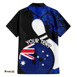 Personalised Australia Bowling Born To Bowl Hawaiian Shirt Grunge Style