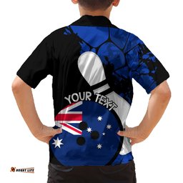 Personalised Australia Bowling Born To Bowl Hawaiian Shirt Grunge Style