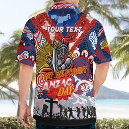 Personalised Knights ANZAC Day Hawaiian Shirt Aboriginal Rising Sun