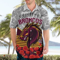 Broncos Rugby ANZAC Day 2024 Hawaiian Shirt Camouflage Style