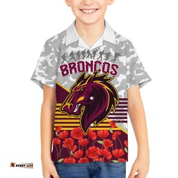 Broncos Rugby ANZAC Day 2024 Hawaiian Shirt Camouflage Style