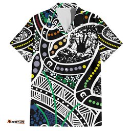 Aboriginal Lizzard Pattern Dot Art Hawaiian Shirt