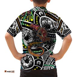 Aboriginal Lizzard Pattern Dot Art Hawaiian Shirt