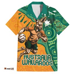Custom Australia Rugby Wallaroos Hawaiian Shirt Indigenous Aboriginal Pacific Champions