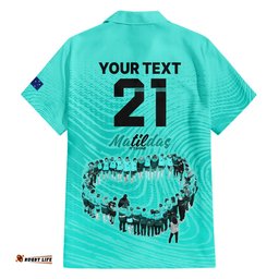 Matildas Til Its Done Custom Hawaiian Shirt Australia Womens Soccer Turquoise Style
