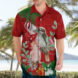 Personalised Kookaburra Lover Hawaiian Shirt Australia Merry Christmas Aboriginal Red Style