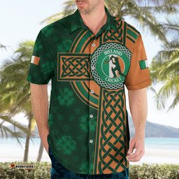 Custom Ireland Cricket Hawaiian Shirt 2024 Celtic Shamrock Go Champions