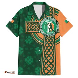 Custom Ireland Cricket Hawaiian Shirt 2024 Celtic Shamrock Go Champions