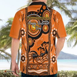 Perth Scorchers Cricket Hawaiian Shirt Happy Australia Day Aboriginal Art