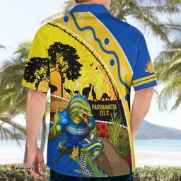 Eels Rugby ANZAC Day Hawaiian Shirt Parra Mascot Rosemary Starry Night