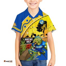 Eels Rugby ANZAC Day Hawaiian Shirt Parra Mascot Rosemary Starry Night