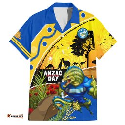 Eels Rugby ANZAC Day Hawaiian Shirt Parra Mascot Rosemary Starry Night