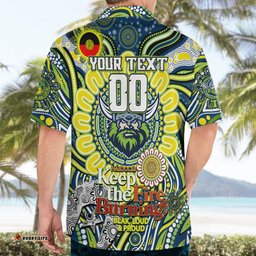Custom NAIDOC Week 2024 Raiders Hawaiian Shirt Mascot Rugby