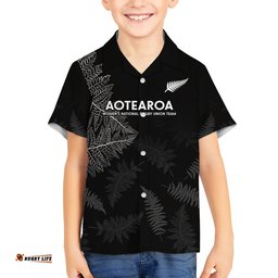 New Zealand Haka Rugby Hawaiian Shirt 2024 Pacific Go Black Silver Fern