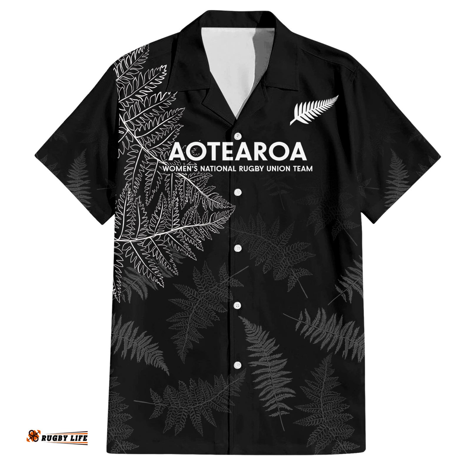 New Zealand Haka Rugby Hawaiian Shirt 2024 Pacific Go Black Silver Fern