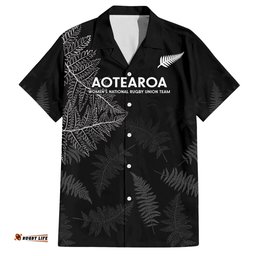 New Zealand Haka Rugby Hawaiian Shirt 2024 Pacific Go Black Silver Fern