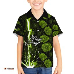 Thunder Cricket Never Forget Custom Hawaiian Shirt ANZAC Day with Poppy Aboriginal