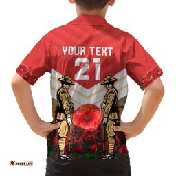 Custom Dolphins Rugby ANZAC Day Hawaiian Shirt Soldiers Poppy Field 2024
