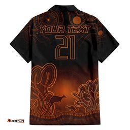 Custom Australia Wallabies Rugby Hawaiian Shirt The Starry Night Indigenous