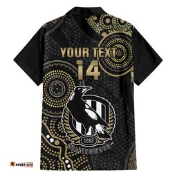 Custom AFL Collingwood Hawaiian Shirt Indigenous Magpies Dynamic Version