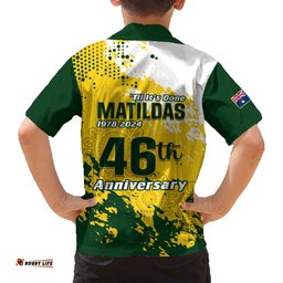 Australia Soccer Hawaiian Shirt Til Its Done Matildas 2024 Happy 46th Anniversary