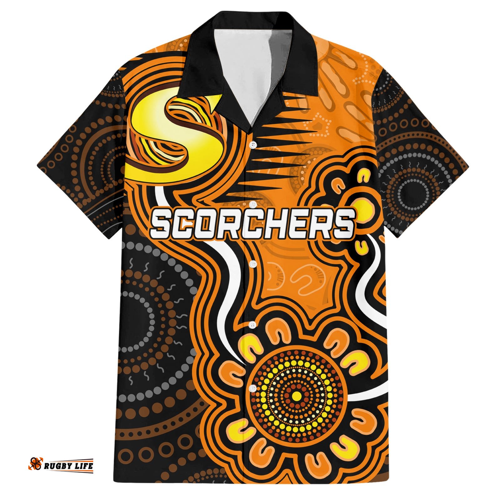 Custom Scorchers Cricket Indigenous Hawaiian Shirt Champions Fire Up