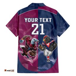 RoostersSea Eagles Rugby Custom Hawaiian Shirt Half Grunge Style