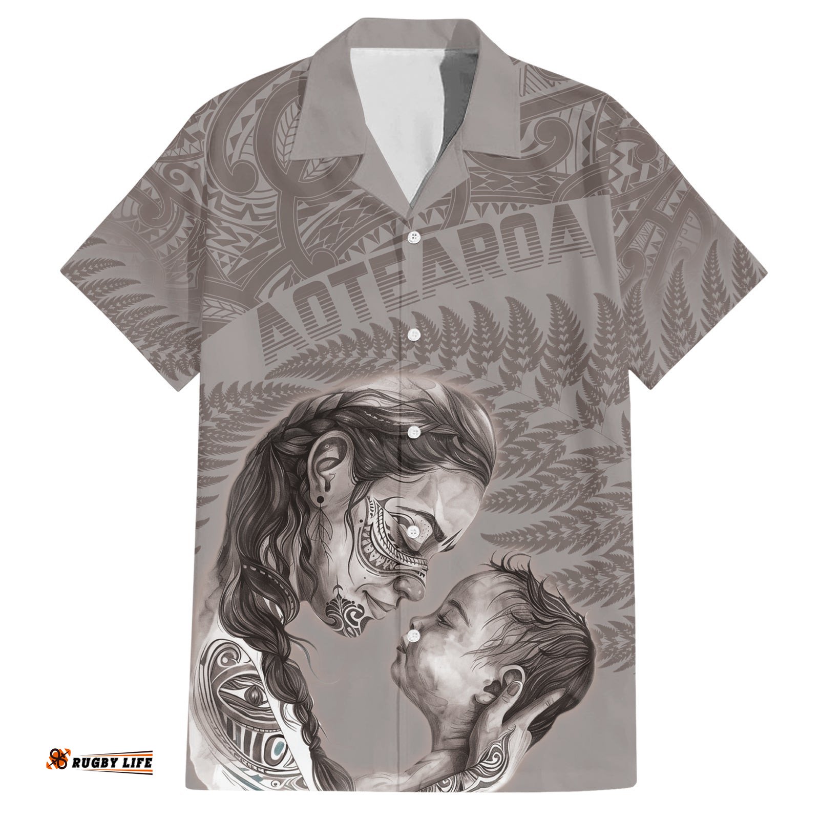 New Zealand Mother's Day Hawaiian Shirt Maori Mo Toku Mama Silver Fern