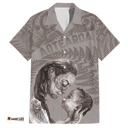 New Zealand Mother's Day Hawaiian Shirt Maori Mo Toku Mama Silver Fern