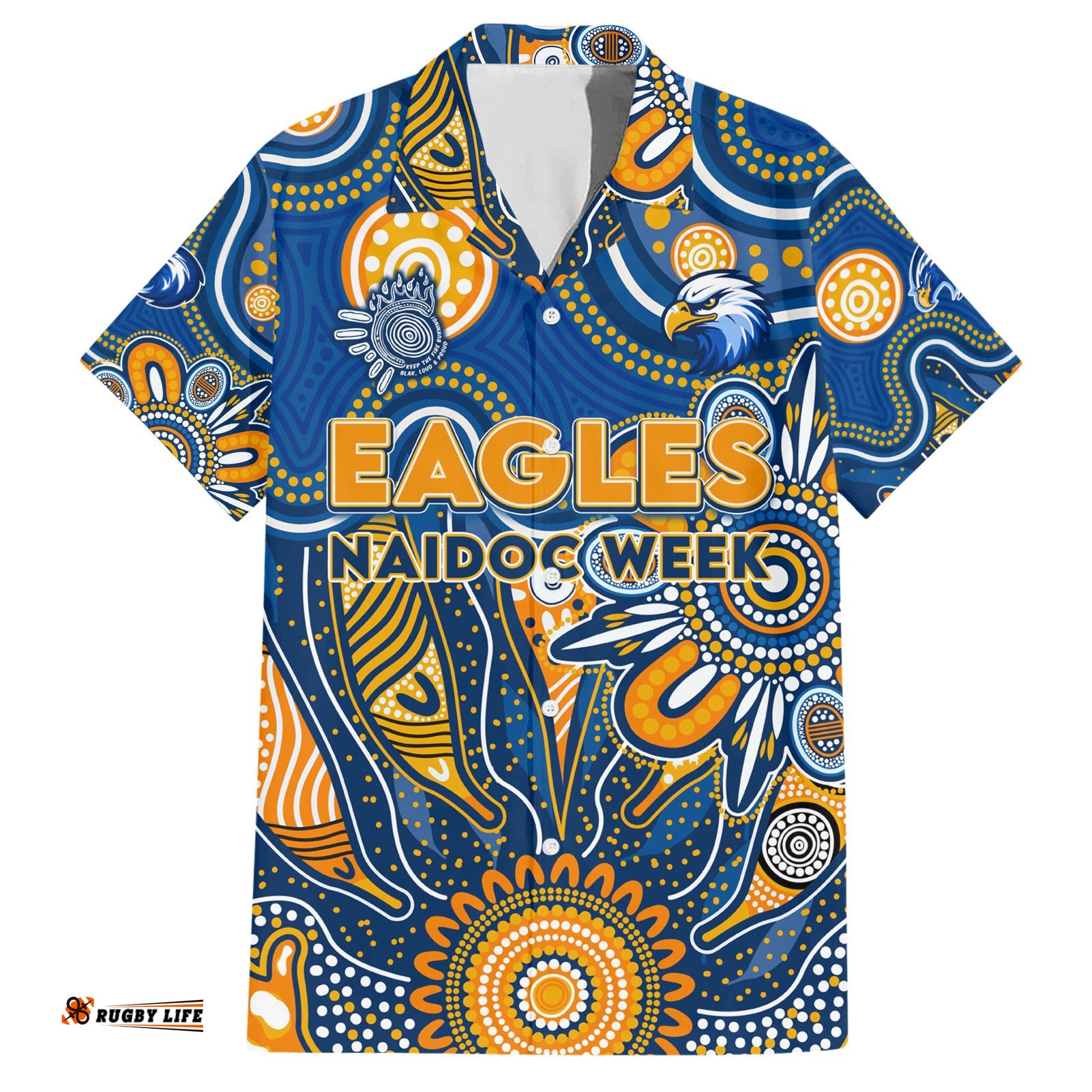 Personalised Eagles NAIDOC Week 2024 Hawaiian Shirt Aussie Aboriginal Art