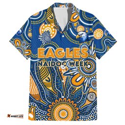 Personalised Eagles NAIDOC Week 2024 Hawaiian Shirt Aussie Aboriginal Art