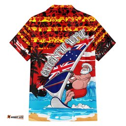 Australia Surfing Christmas Hawaiian Shirt Catch The Wave