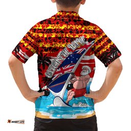 Australia Surfing Christmas Hawaiian Shirt Catch The Wave