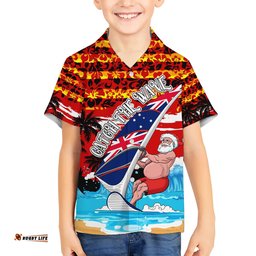 Australia Surfing Christmas Hawaiian Shirt Catch The Wave