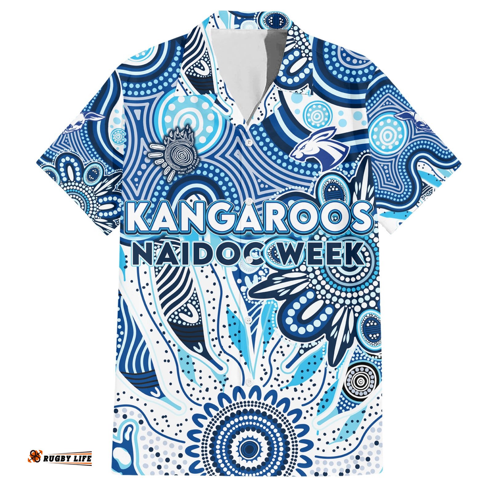 Personalised Kangaroos NAIDOC Week 2024 Hawaiian Shirt Aussie Aboriginal Art