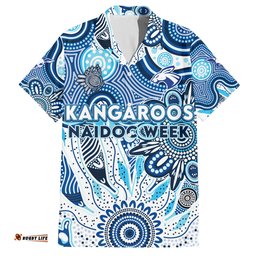 Personalised Kangaroos NAIDOC Week 2024 Hawaiian Shirt Aussie Aboriginal Art