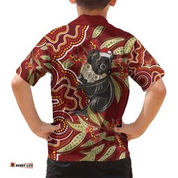Australia Santa Koala Hawaiian Shirt Aboriginal Style