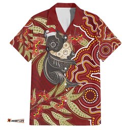 Australia Santa Koala Hawaiian Shirt Aboriginal Style