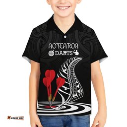 Personalised New Zealand Darts Hawaiian Shirt Aotearoa Maori Fern Bring It On