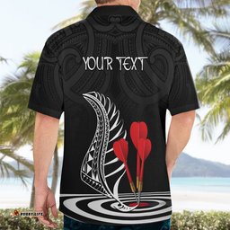 Personalised New Zealand Darts Hawaiian Shirt Aotearoa Maori Fern Bring It On