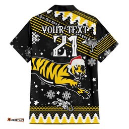Custom Tigers Football Hawaiian Shirt Christmas Vibe