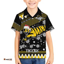 Custom Tigers Football Hawaiian Shirt Christmas Vibe