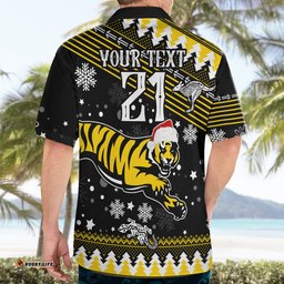 Custom Tigers Football Hawaiian Shirt Christmas Vibe