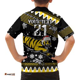 Custom Tigers Football Hawaiian Shirt Christmas Vibe